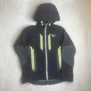 Mountain hardware women's black neon Dry.Q Elite rain jacket waterproof xs